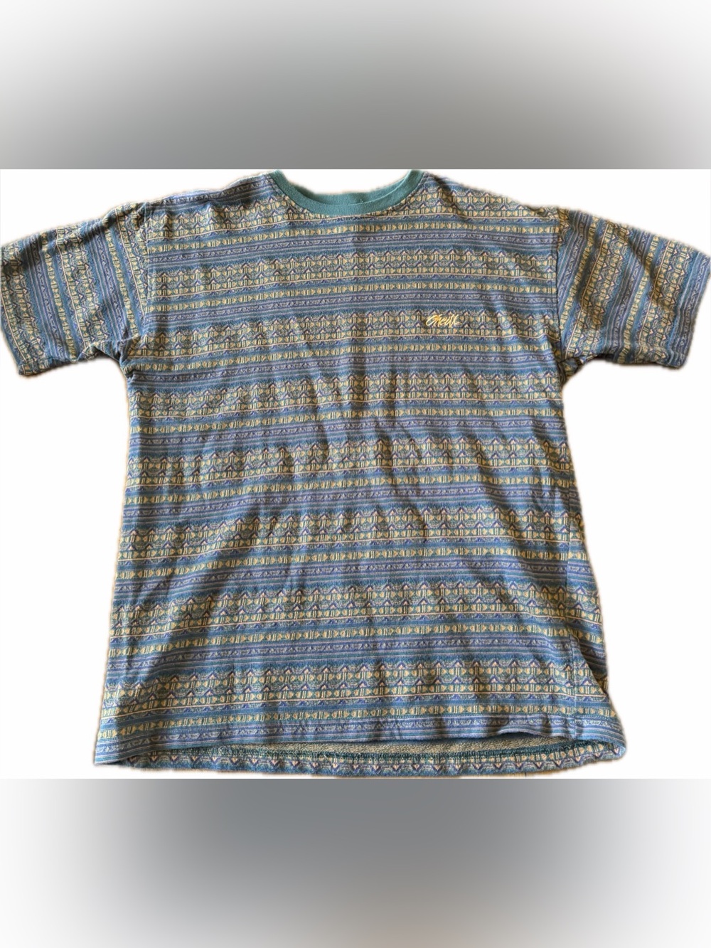 Vintage 90’s Oneill Men's Geometric Short Sleeve Tee Size Medium